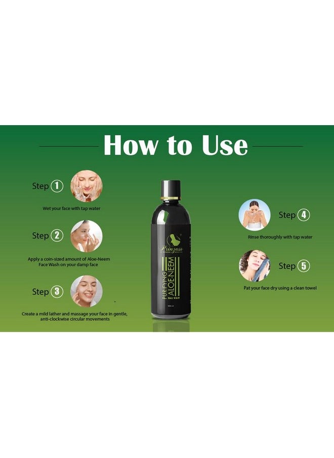 Prinzass The Handmade Cosmetics - Prinzass Herbals Purifying Aloe Neem Face Wash | Face Wash with Ayurvedic Neem, Aloe-Vera and Tulsi | Pimple Control Face Wash | Suitable for All Skin Types | 100ML - Image 1