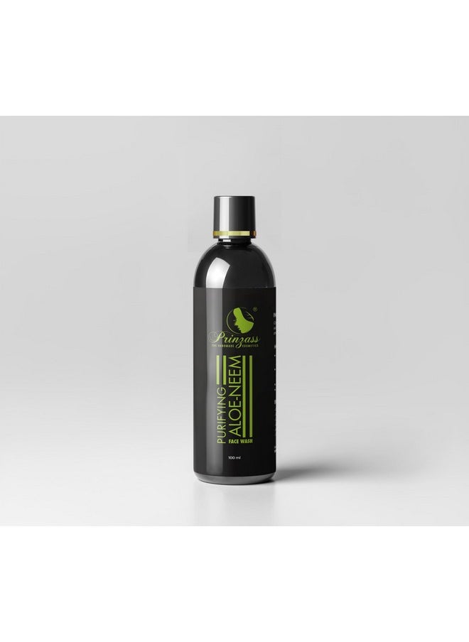 Prinzass The Handmade Cosmetics - Prinzass Herbals Purifying Aloe Neem Face Wash | Face Wash with Ayurvedic Neem, Aloe-Vera and Tulsi | Pimple Control Face Wash | Suitable for All Skin Types | 100ML - Image 1