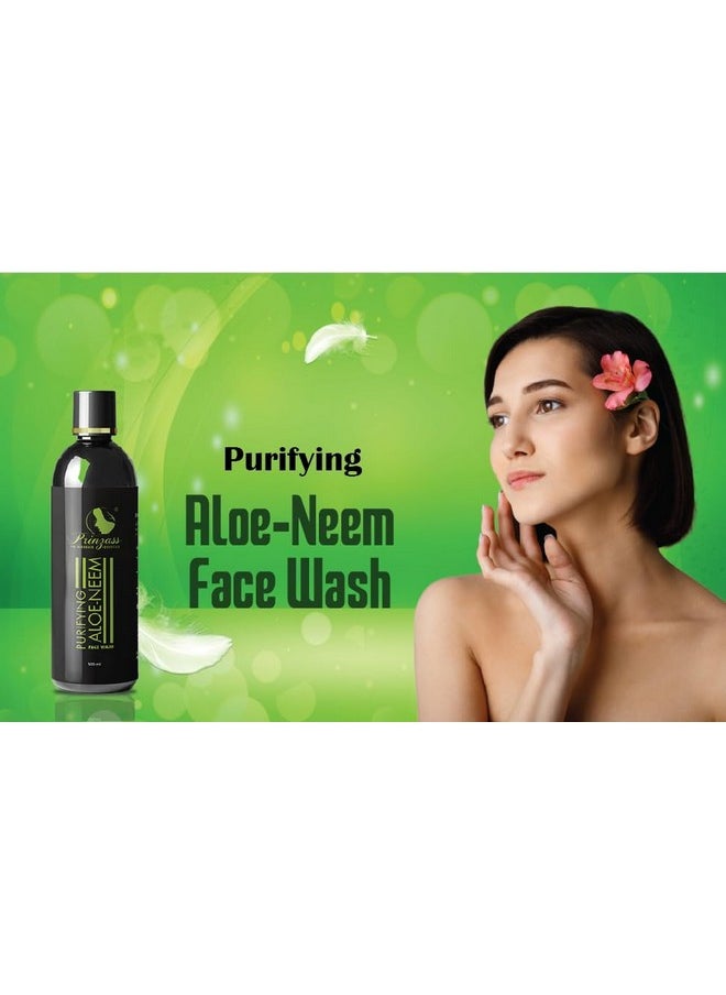 Prinzass The Handmade Cosmetics - Prinzass Herbals Purifying Aloe Neem Face Wash | Face Wash with Ayurvedic Neem, Aloe-Vera and Tulsi | Pimple Control Face Wash | Suitable for All Skin Types | 100ML - Image 1