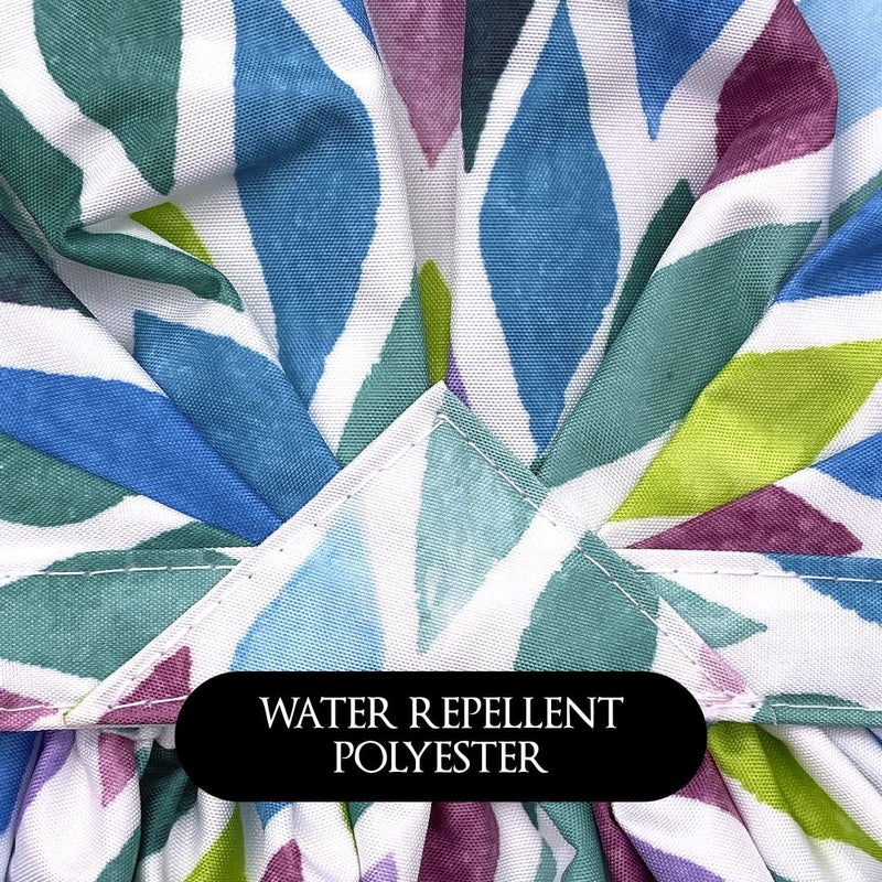 Betty Dain Trendy Turban Comfort Fit Shower Cap, Water Repellent, Sound-reducing Polyester Keeps Hair Protected, Elastic-free Trim Eliminates Imprints With Roomy Design Sleep Cap - Aqua Stones - Image 3