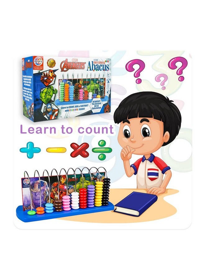 Ratna's Educational Abacus Senior Math's Learning Early Educational Kit Toy for Kids 3+ Years (Theme Avenger) - Image 3