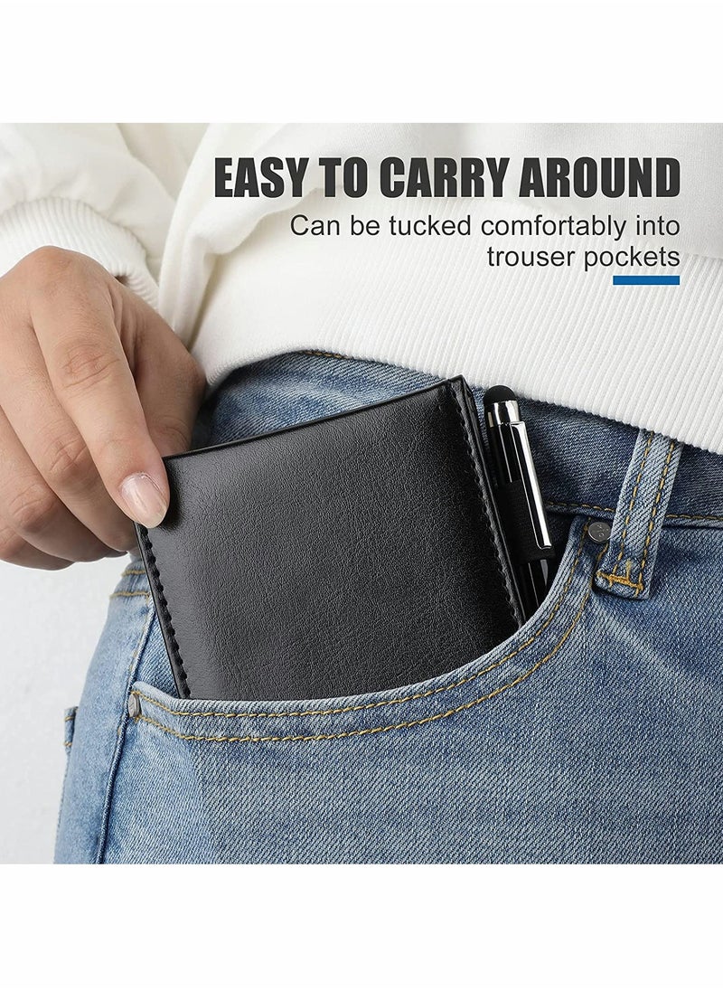 Excefore - Mini Pocket Notepad Set, 14 x 9 CM Pocket Notepad Holder with Metal Pen, 50 Lined Sheets, Notepad for Business Professionals - Image 1