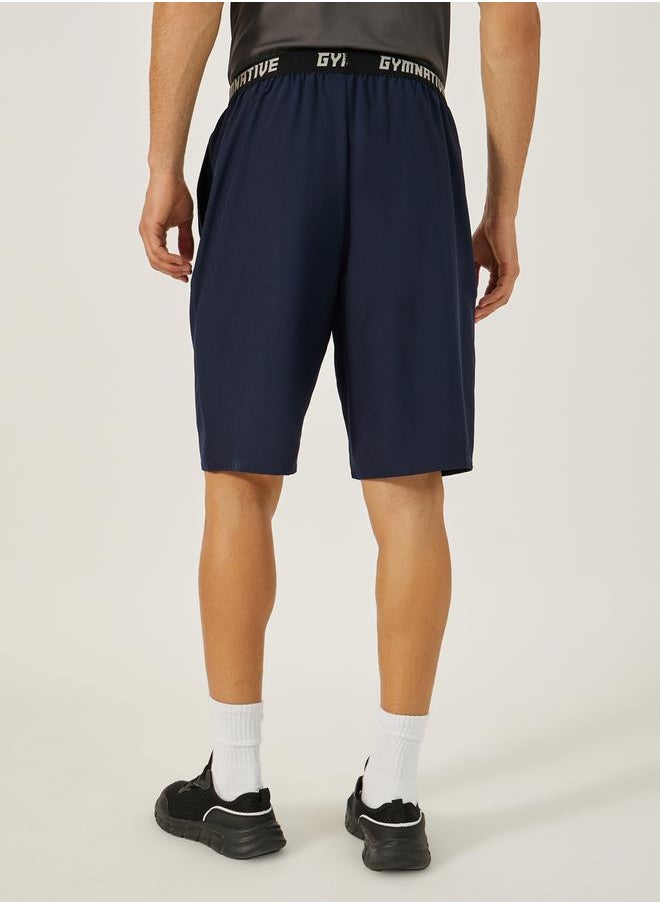 Styli Printed Waistband Shorts with Zipped Pocket Detail  - Image 4