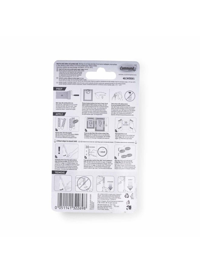Pan Home شرائط تعليق الصور الكبيرة 3M Command، 4 أزواج - أبيض - Image 3