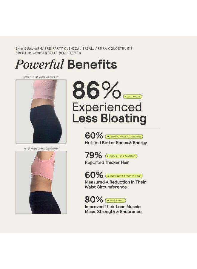 ARMRA Colostrum™ Premium Powder, Grass Fed, Gut Health Bloating Immunity Skin & Hair, Contains 400+ Bioactive Nutrients, Potent Bioavailable, Keto, Gluten & Fat Free (Unflavored | 60 Servings) - Image 4