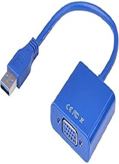 15 cm USB 3.0 to VGA Cable Blue