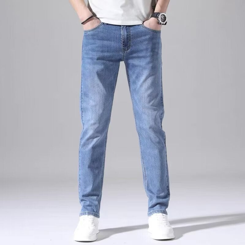 Unisex Classic Denim Jeans Loose Fit Daily Outdoor Wear - Image 1