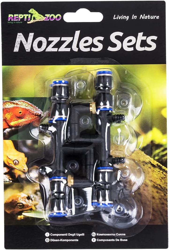 REPTIZOO 4 Pieces Spray Nozzles Adjustable Fine Misting Water for Reptiles - Image 1