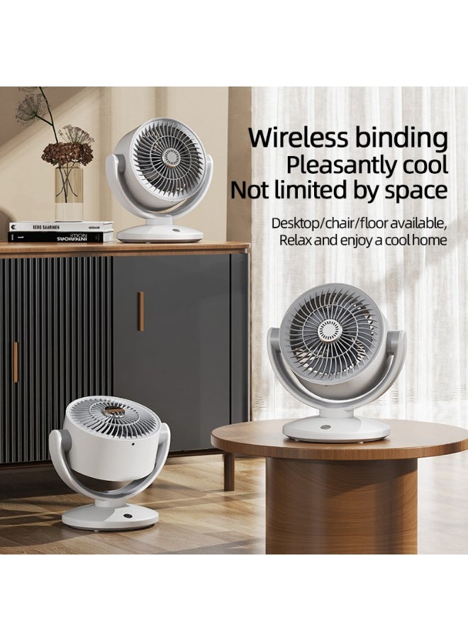 CityRiya-Long Desk Fan, Table Fan, Rechargeable Fan, Cooling Fan with Remote, Air Circulator Fan, Portable Desktop Fan for Bedroom Home Office Travel, 90°+180° Oscillating Summer Essentials Fan (KS)  - Image 5