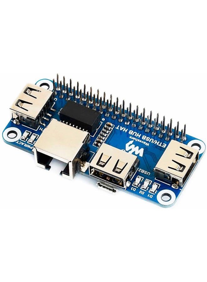 Waveshare Ethernet/USB HUB HAT Expansion Board for Raspberry Pi 4B/3B+/3B/2B/Zero/Zero W/Zero WH,with RJ45 10/100M Ethernet Port (Based on RTL8152B Chip) and Three USB Ports,Compatible with USB2.0/1.1 - Image 3