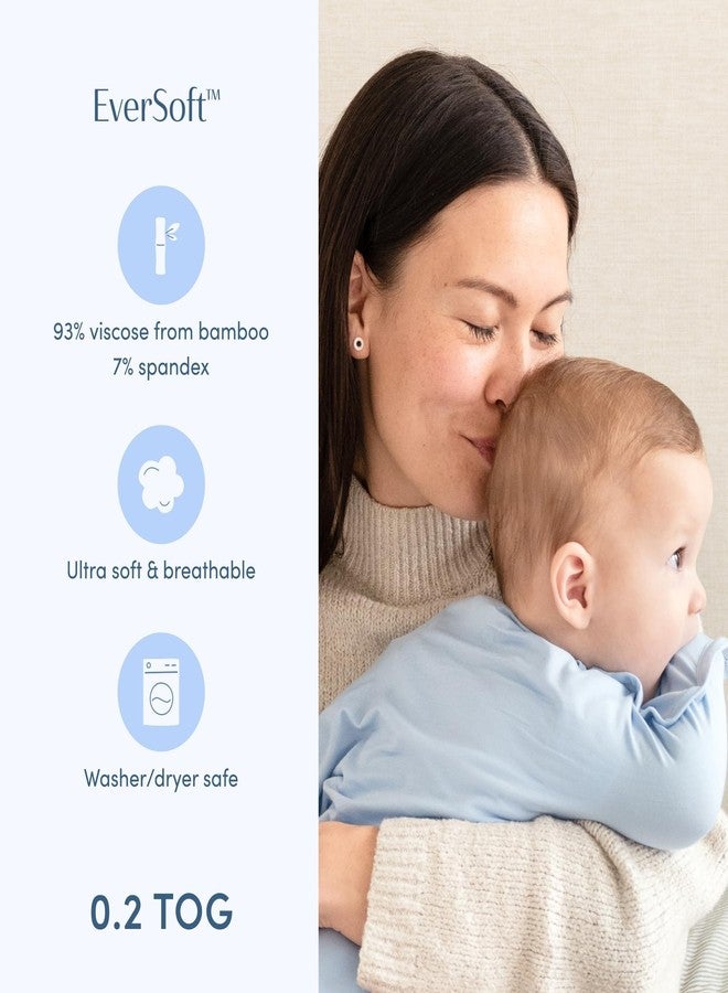 SleepingBaby EverSoft Zipadee-Zip Transition Swaddle - Roomy Wearable Blanket with Two Way Zipper - Viscose from Bamboo - Sky Blue, Medium (6-12 Month) - Image 3