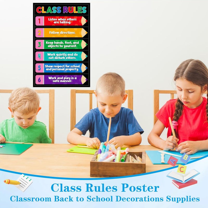 D4DREAM Classroom Rules Poster - Class Expectation Posters for Elementary, Preschool, Middle School, Kindergarten - Back to School Teaching Supplies - Image 3
