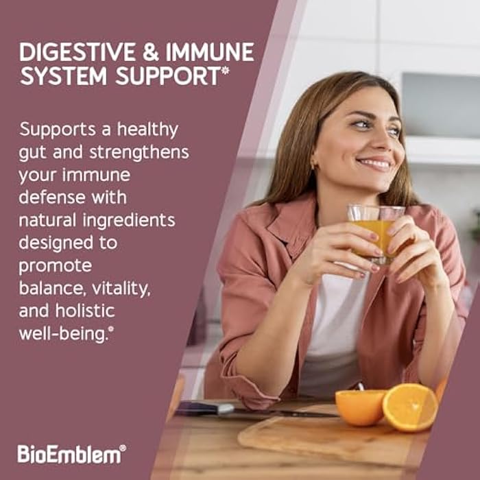 BioEmblem Probiotics for Women & Men – 55 Billion CFU | 11 Strains with Prebiotics & Postbiotics | Jerusalem Artichoke & Inulin | Digestive & Immune Support, Nutrient Absorption | Non-GMO,45 Capsules - Image 3