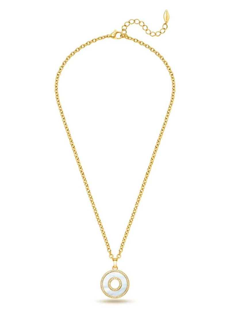 Police  Saturn Gold Plated Mother of Pearl Pendant Necklace for Women for Women | Best Price UAE