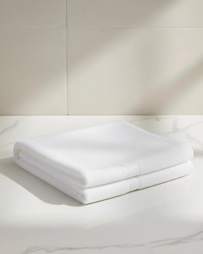 Redtag White Textured Cotton Bath Towel