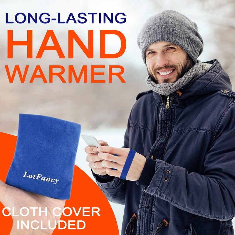 LotFancy Reusable Hand Warmer, 10 Click Activated Instant Heat Packs and 2 Wraps, Snap Hot Therapy Compress, Gel Heating Pad for Pain Relief, Outdoor & Portable Size - Image 3