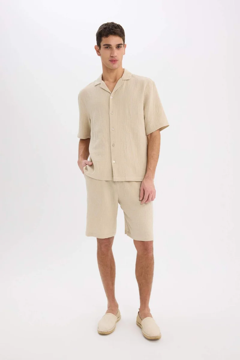 DeFacto Cotton Relax Fit Cotton Basic Bermuda Shorts