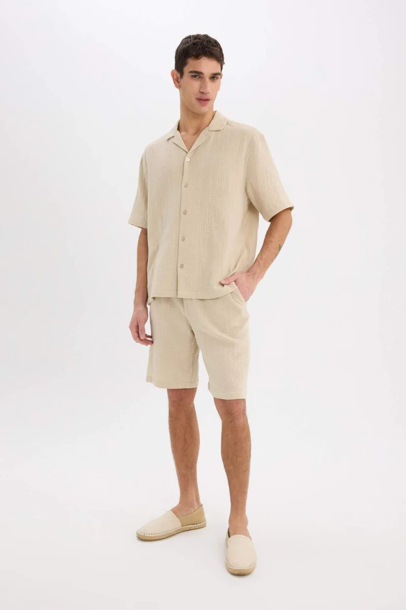 DeFacto Cotton Relax Fit Cotton Basic Bermuda Shorts