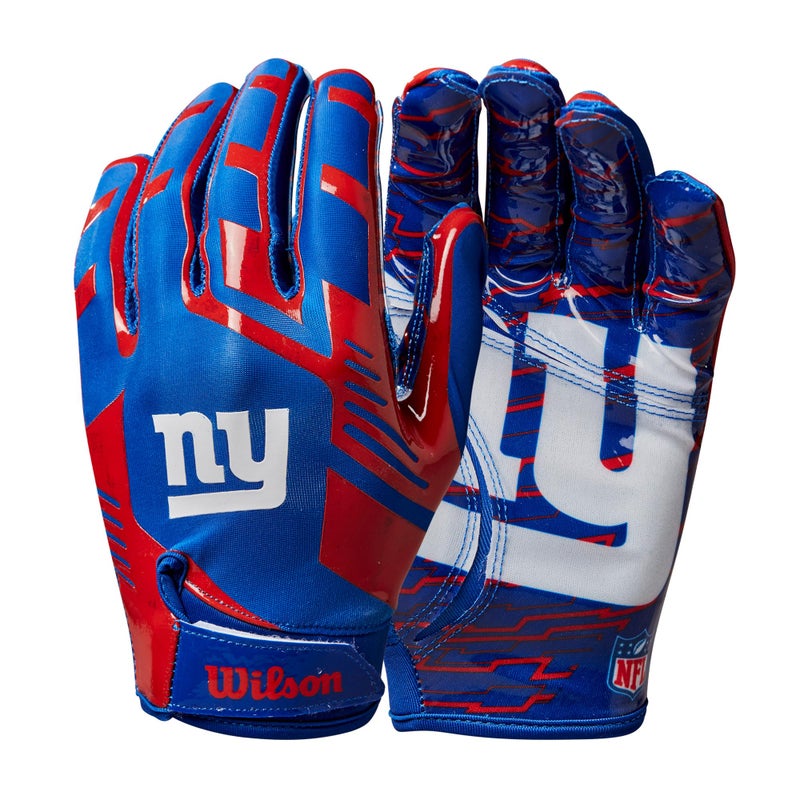 Wilson NFL Stretch Fit Football Gloves - Adult, New York Giants - Image 3