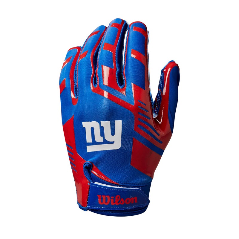 Wilson NFL Stretch Fit Football Gloves - Adult, New York Giants - Image 1