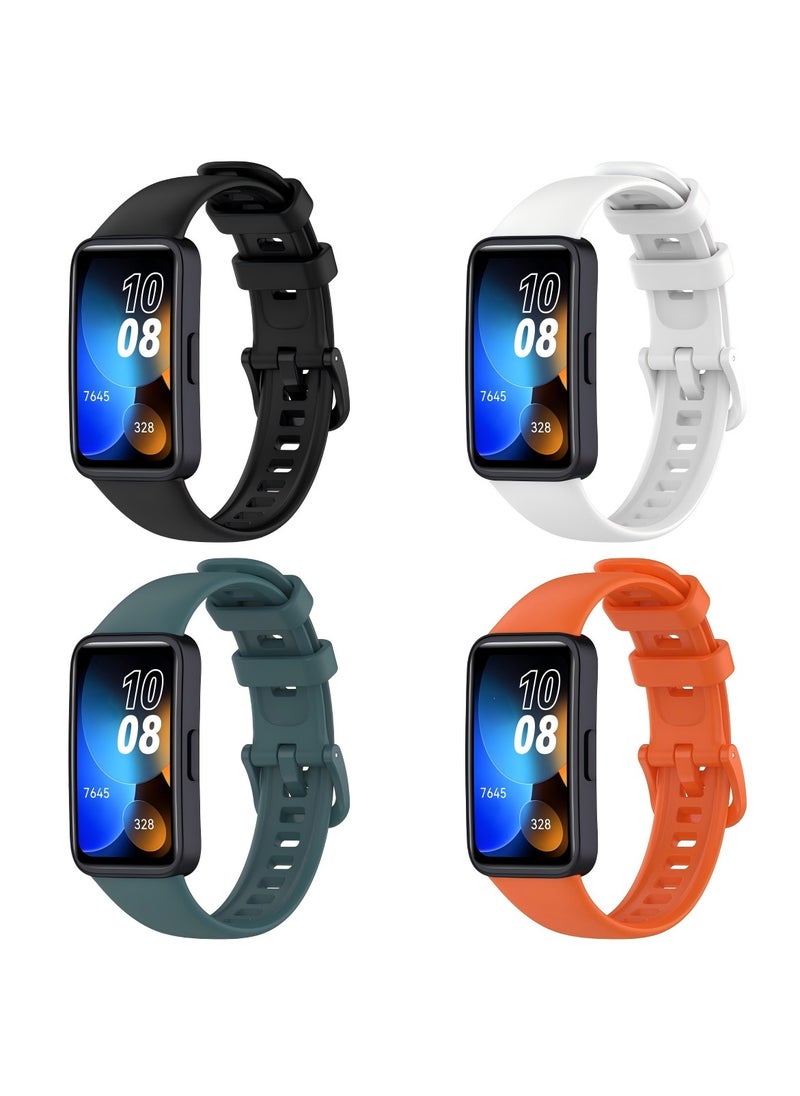 HW - 4Pcs Silicone Watchband For Huawei Band 8 Huawei Band 9 Strap SmartWatch WristbandBracelet Wriststrap Sport Replacement - Image 1