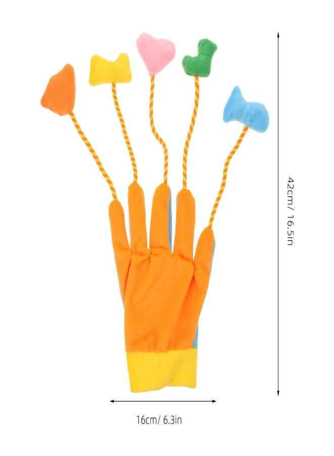 balacoo Funny Cat Gloves Toys: Stuffed Pet Teaser Mitten Five-Fingers Scratch Teasing Interactive Training Kitten String Toy for Indoor - Image 2