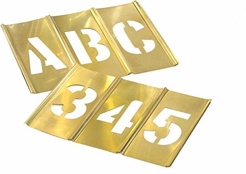 CH Hanson 45 Piece Letter Number Sets 2 45pc letter numberstencil set brass