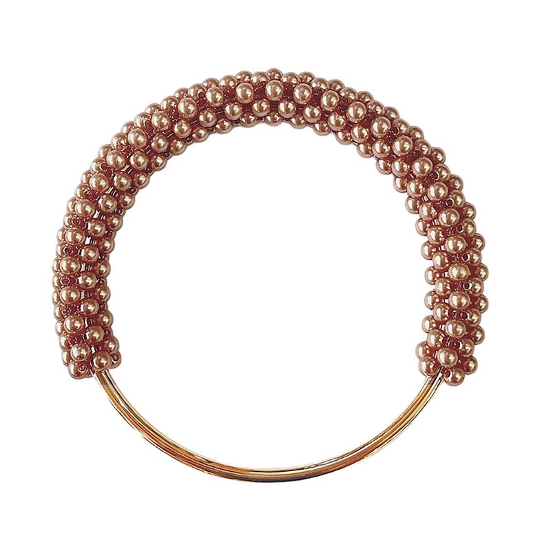 Luxury Pearl Handle Rings for Handmade Bags Brown pearl ring 