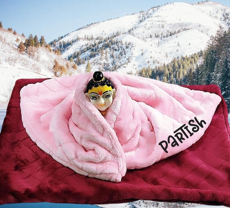 PARTISH Laddu Gopal Super Soft Blanket for Winters Pack of 4 | Rajai/Kambal for Kanha Ji | Thakur Ji | Ladoo Gopal (Random Colors) (6 X 9 Inches, Pack of 4) - Image 5