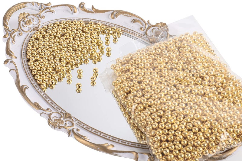 Sooyee Art Faux Pearls 1700-Pcs Loose Beads no Hole 1.1 Lbs (8mm,Ivory) for Vase Fillers, Table Scatter, Wedding, Birthday Party Home Decoration - Image 3