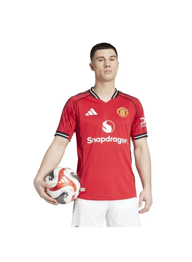 اديداس قميص رجالي مانشستر يونايتد أحمر قصير الأكمام