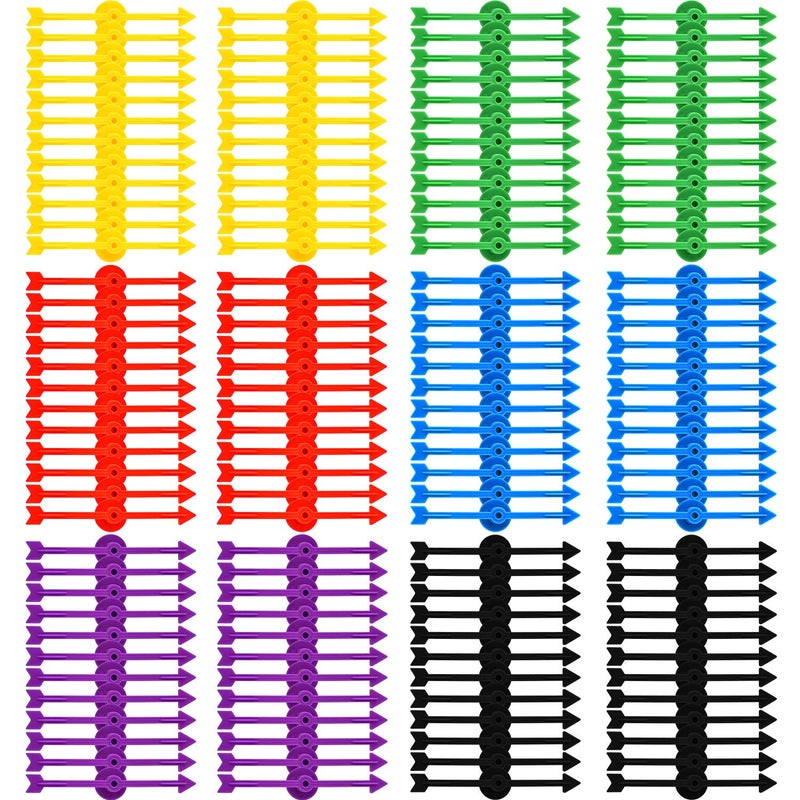 Tatuo 120 Pieces 4 Inch Arrow Spinners Board Game Spinner Plastic Arrow Game Spinners for School Party Supplies, 6 Colors - Image 1