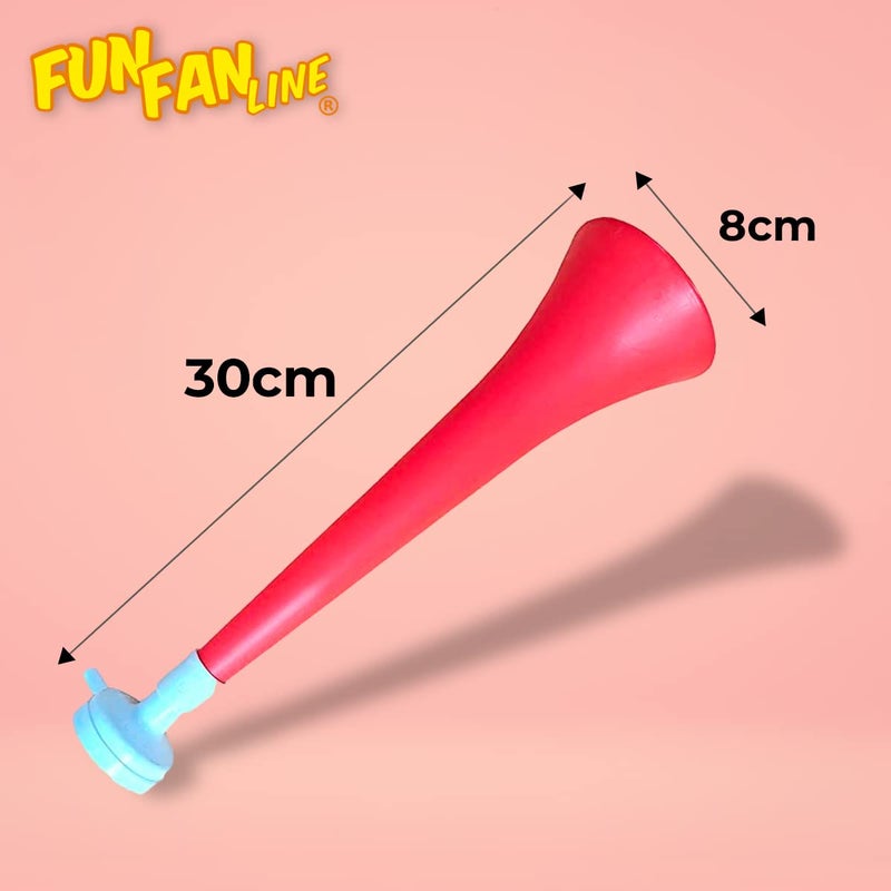 Generic FUN FAN LINE - Pack x3 Plastic Trumpets/Vuvuzela stadium horn for soccer and sports events. Soccer fan trumpet. Noisy air horn for cheerleading and animation. (Poland)  - Image 2