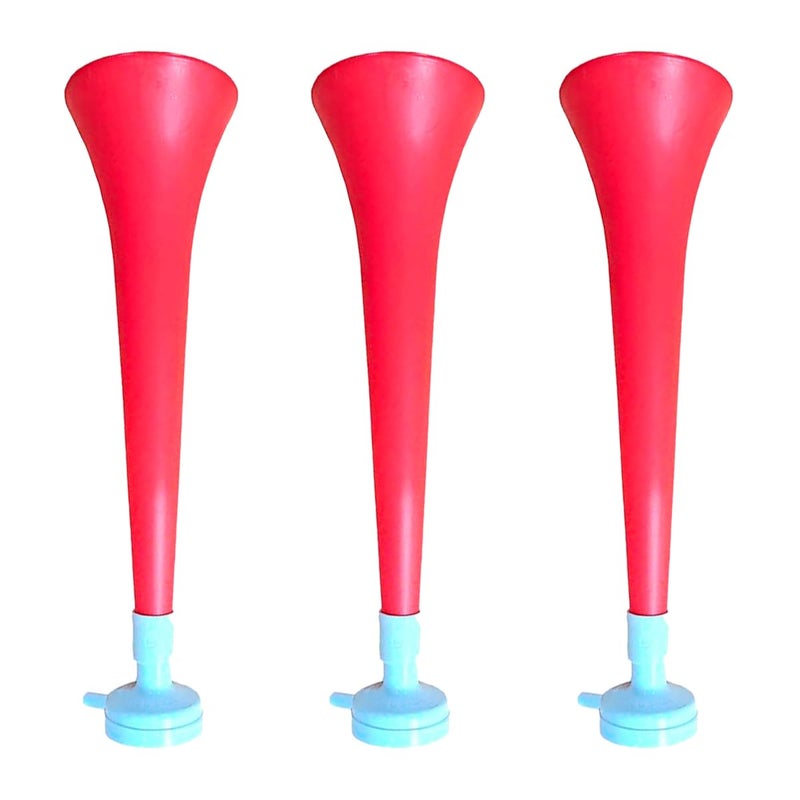 Generic FUN FAN LINE - Pack x3 Plastic Trumpets/Vuvuzela stadium horn for soccer and sports events. Soccer fan trumpet. Noisy air horn for cheerleading and animation. (Poland)  - Image 1