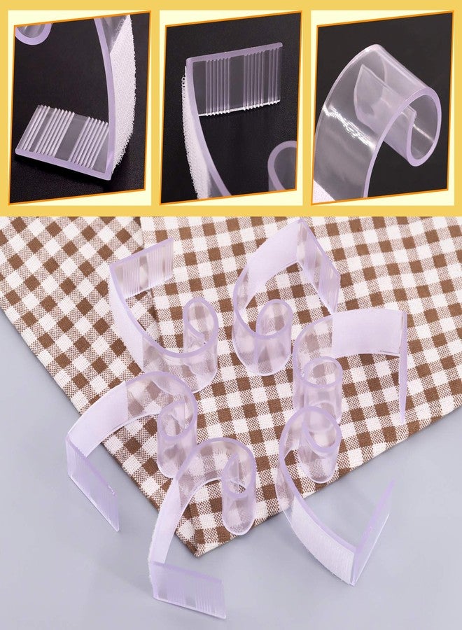 Rustark 30 Pcs Table Skirting Clips, Tablecloth Clips for Table 1 3/5 to 1 4/5 Inches with Hook and Loop Great for Indoor Outdoor Events Wedding Meeting Party Picnic Banquet - Image 4