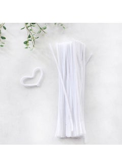 Bimotif White fuzzy wire chenille, 30 cm 20 pieces 