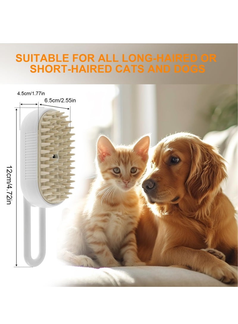 sokany Pet Comb Steamy Cat Brush, Self Cleaning Cat Grooming Brush for Massage, Cat Hair Brush for Removing Tangled and Loosse Hair, Pet Hair Removal Comb for Cat and Dog (White) - Image 2