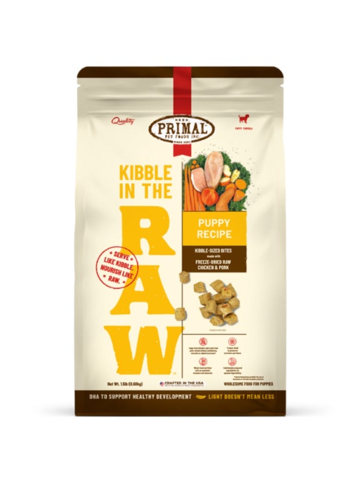 Primal Pet Foods Puppy Chicken Kibble in the Raw Grain Free Freeze Dried Raw Dog Food 710g 