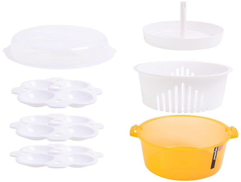 Nayasa Spincart - Microwave Idli Maker, 2 L, 4 In 1 (Orange) - Image 4