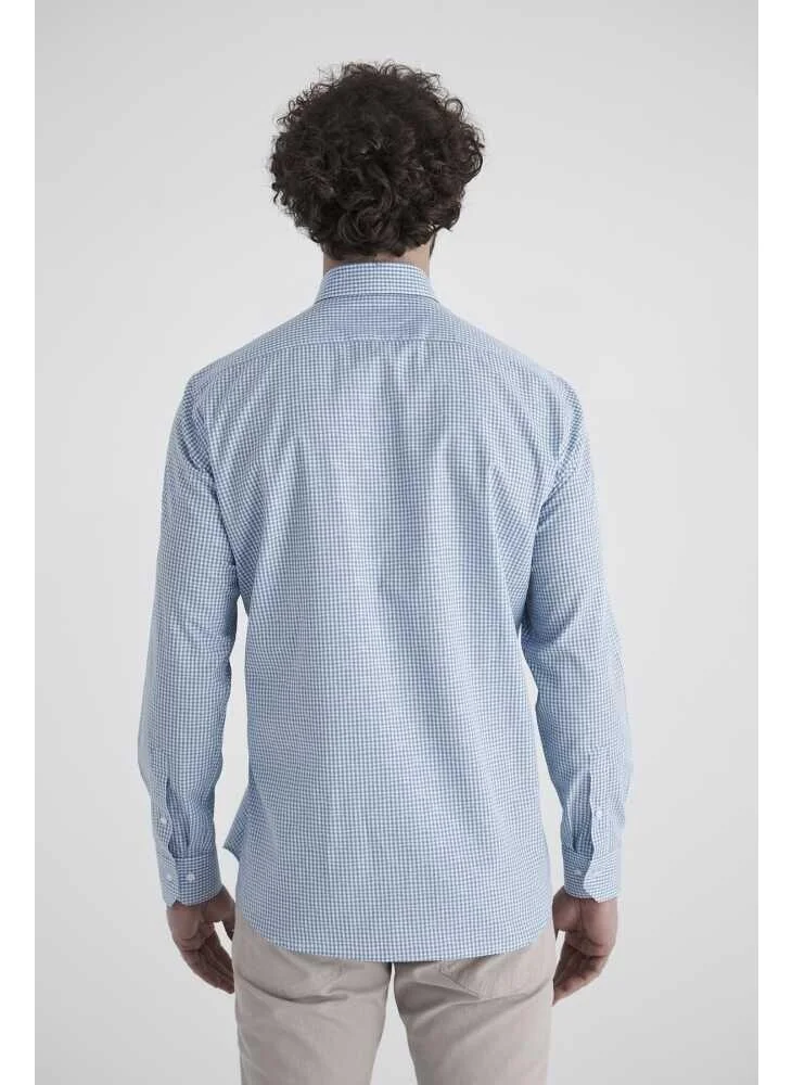 Bisse Men's Regular Fit Long Sleeve Sports Shirt BLUE GM22Y221100_E35