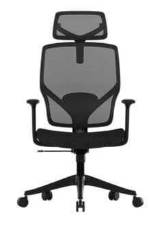 Navodesk FLY Chair Ergonomic Desk Chair for Home & Office with Adjustable Height Tilt Function and Contoured Backrest Black