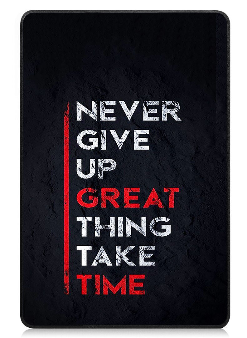 Theodor Protective Flip Case For Samsung Galaxy Tab S9 FE Plus With Trifold Stand Auto Wake Sleep Shockproof Cover Never Give Up Great - Image 1
