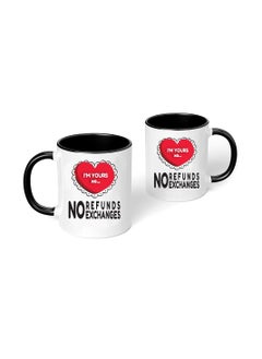 PRINTSHOP4ME Happy Valentine Day with a Black Two-Tone Coffee Mug - Perfect for Couples - Gift for Your Loved One - Gifts for Him Husband - Dad - Boyfriend on Valentines Day  - Image 2