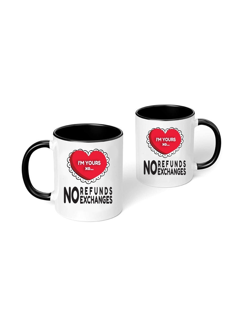 PRINTSHOP4ME Happy Valentine Day with a Black Two-Tone Coffee Mug - Perfect for Couples - Gift for Your Loved One - Gifts for Him Husband - Dad - Boyfriend on Valentines Day  - Image 2