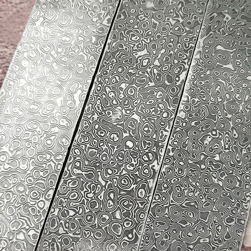 Damascus Steel Billet Sandwich Plate Material Patterned Steel Quenched Smoothed for Make Cutter Multipurpose - Image 1