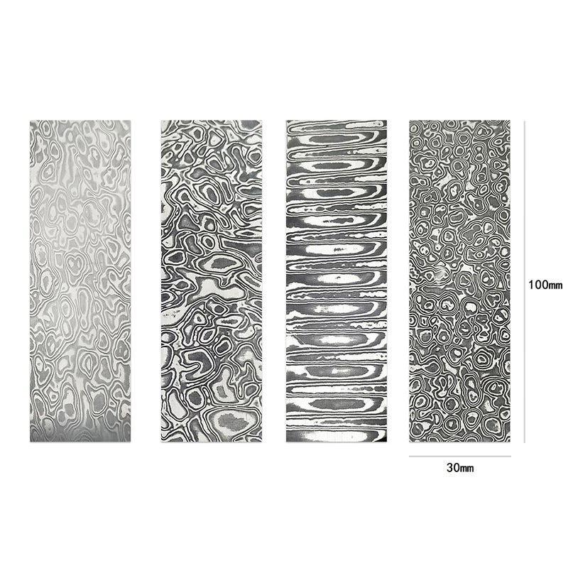 Damascus Steel Billet Sandwich Plate Material Patterned Steel Quenched Smoothed for Make Cutter Multipurpose - Image 2
