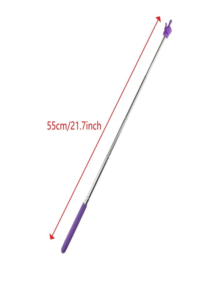 Miokun 16 Pieces Telescopic Teacher Pointer Finger Pointer Stick for Teachers Coach Presenter, Extends to 21.7 Inches (8 Colors) - Image 2