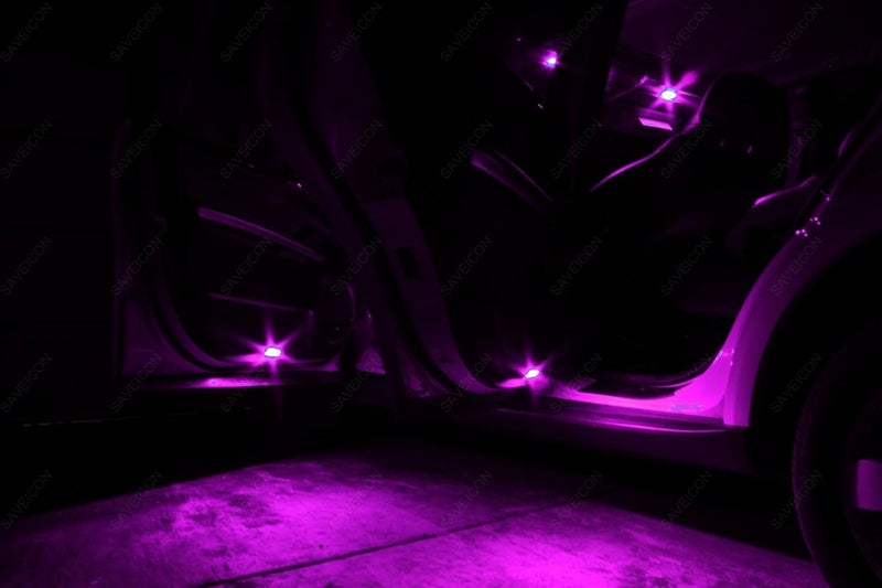 SAWE 44mm 12-SMD 3528 Festoon LED Bulbs For Car Side Door Courtesy Rigid Loop 1.73" LED Light Bulbs 561 562 567 (4 pieces) (Pink/Purple) - Image 4