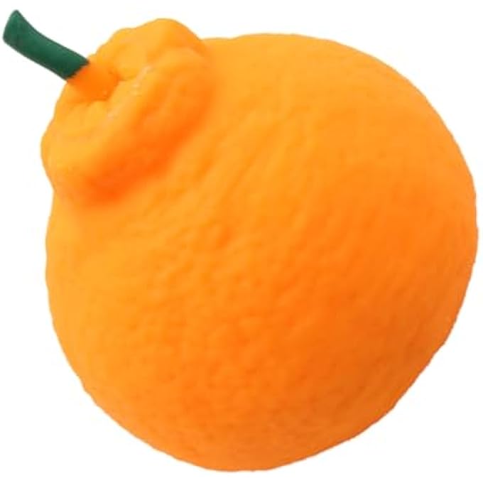 Annadue Orange Stress Relief Squeeze Toys Slow Recovery Fruit Toys for Relaxation TPR Material (Orange Squeeze Toy) - Image 1