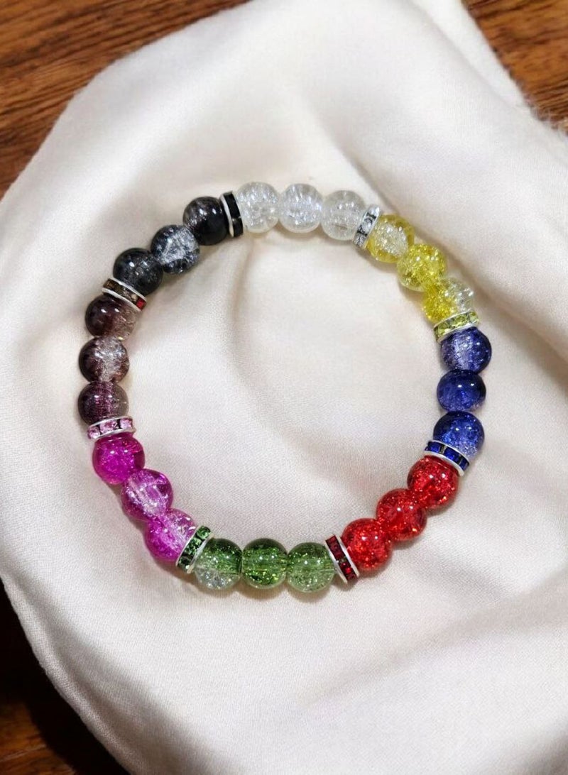 korean style crystal colors cute bracelet beeded 
